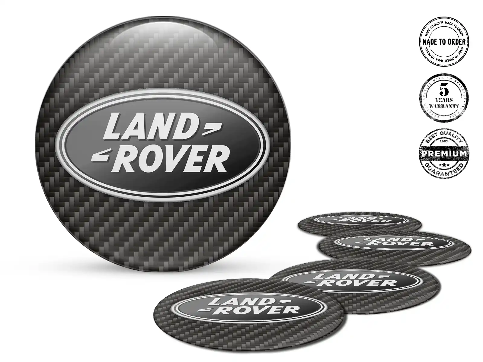 Land Rover Sticker Dome Style Premium Wheel Logos